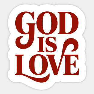 God Is Love Christian Gift Sticker
